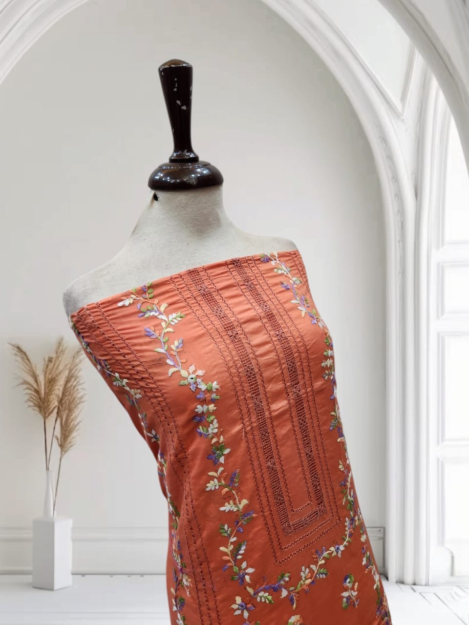 Tarkashi lawn hand embroidered shirt