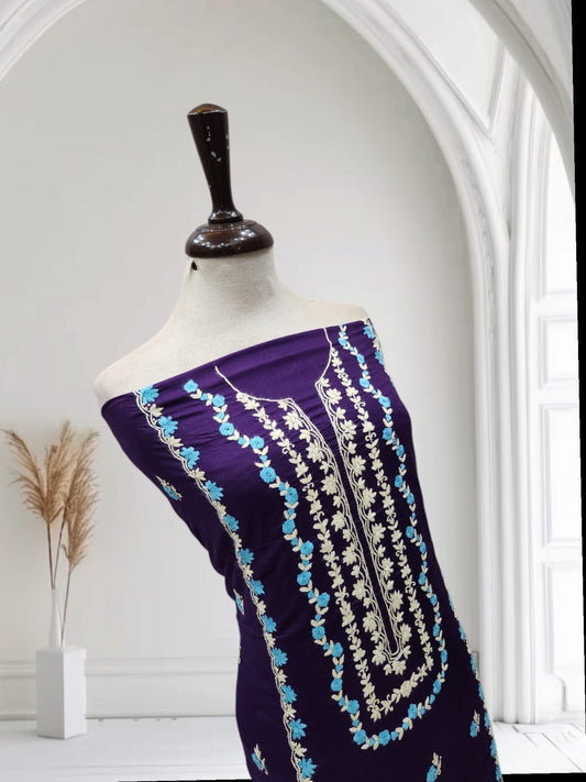 Fast shade lawn hand embroidered shirt