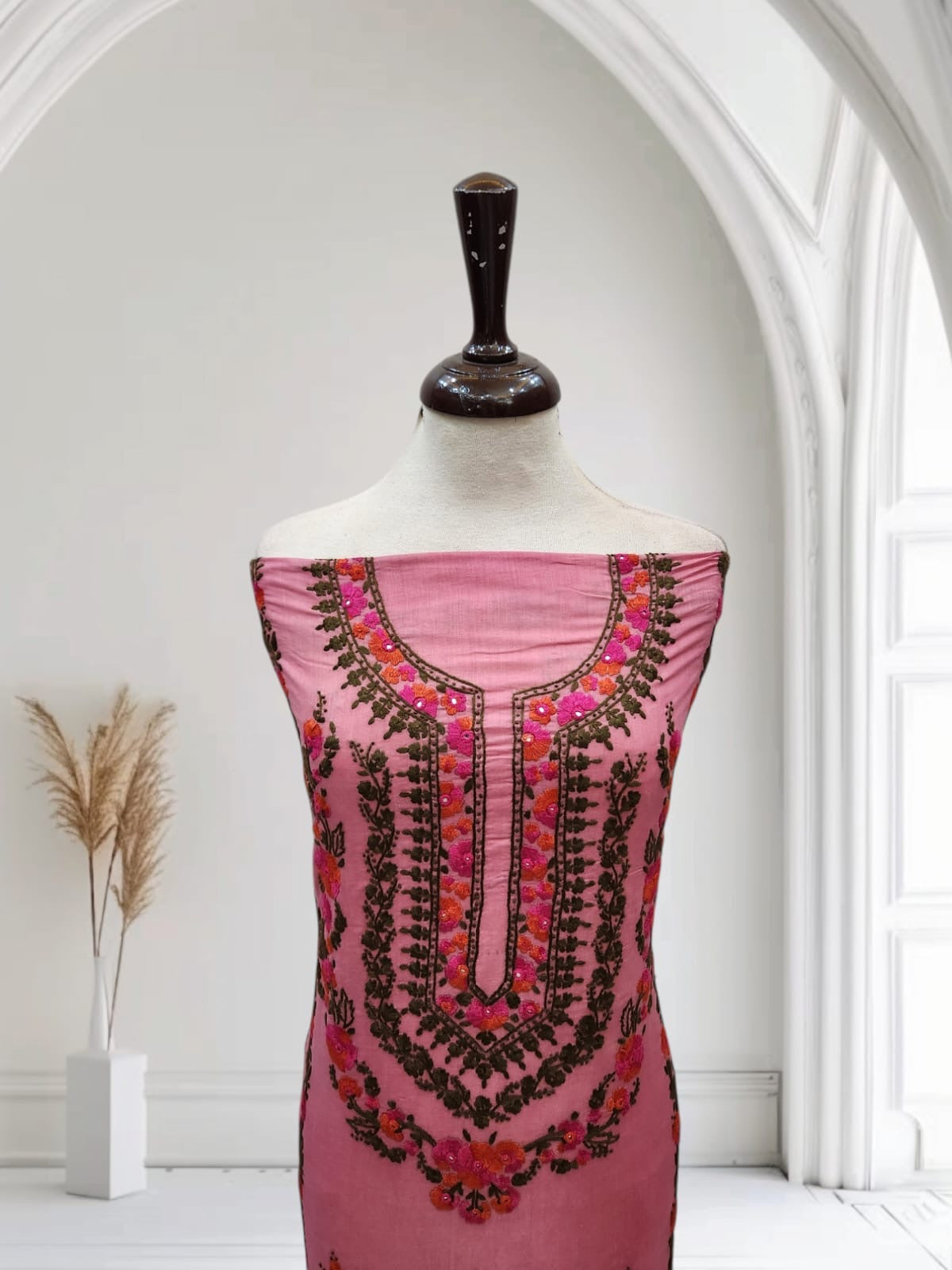 Heavy embroidered lawn shirt