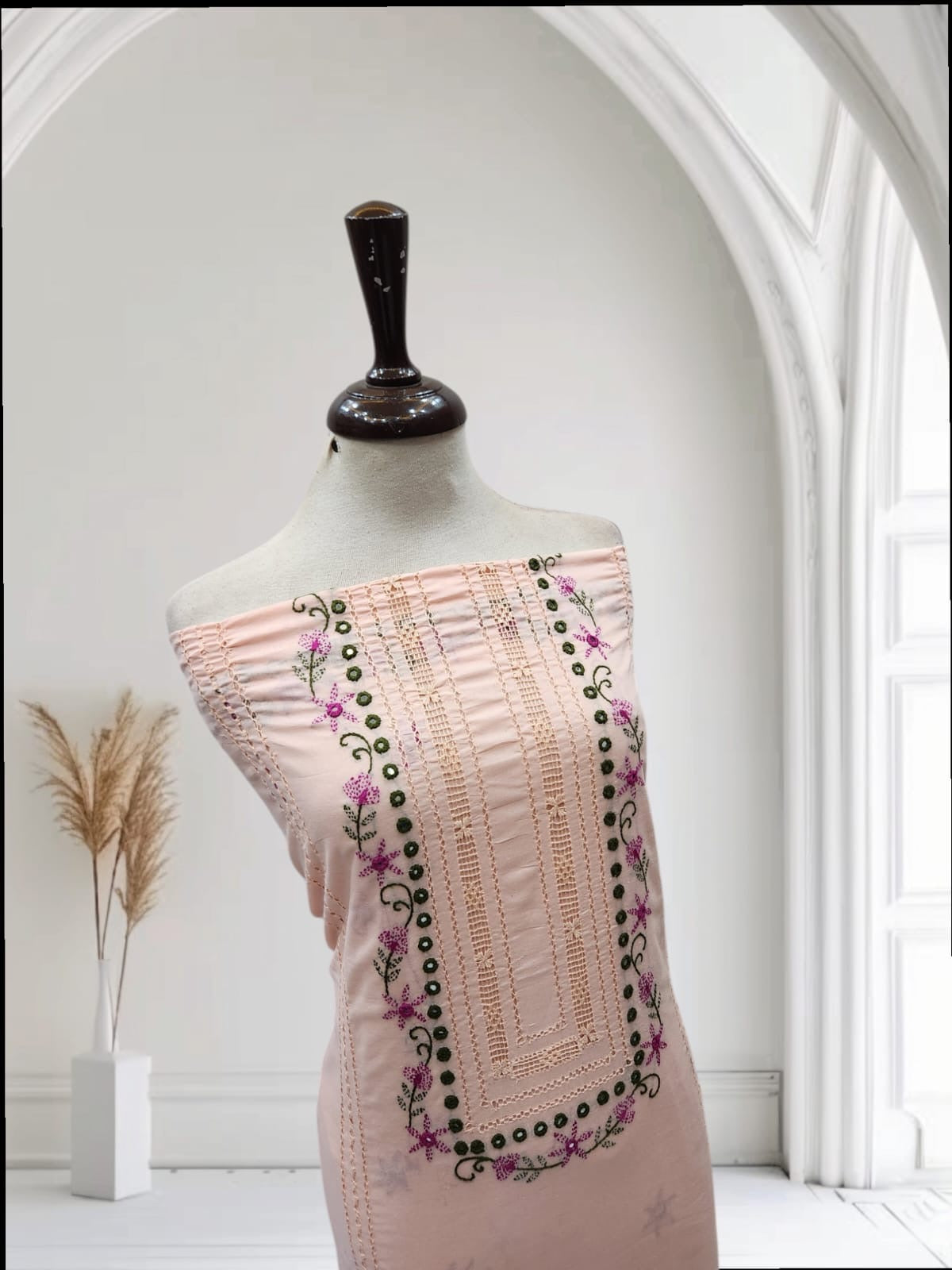 Tarkashi lawn hand embroidered shirt