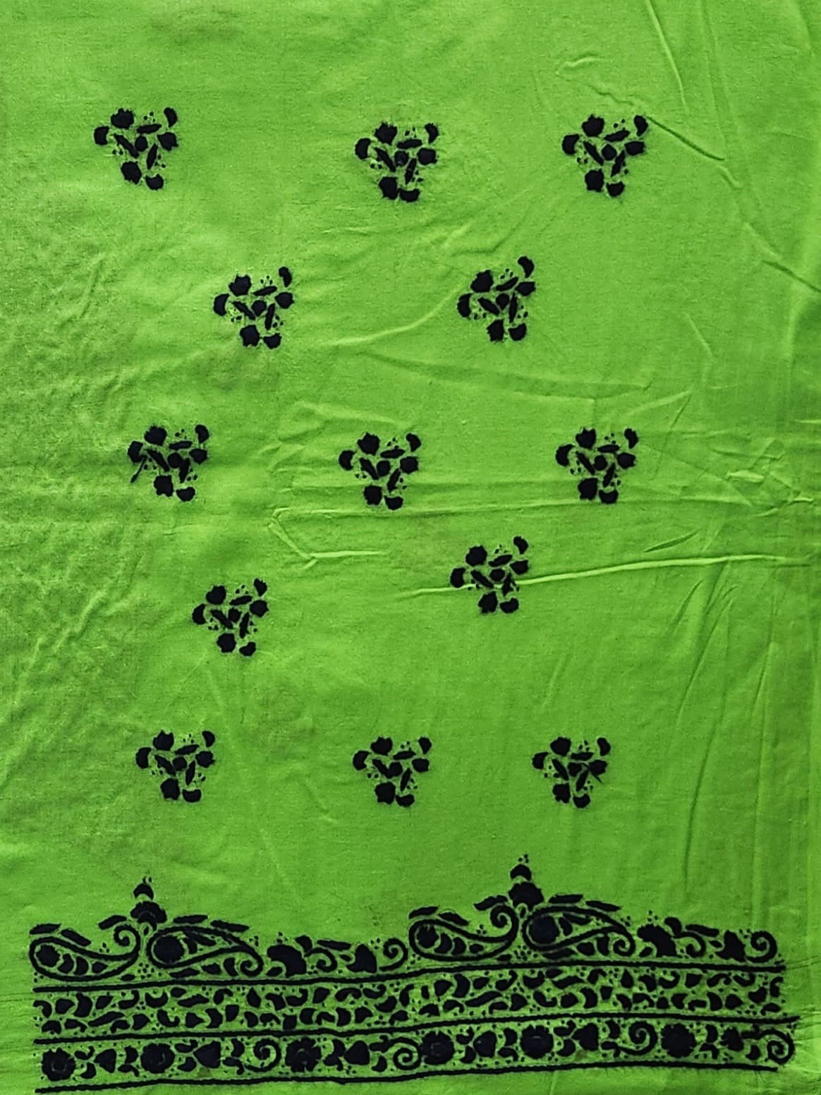 Indian shade lawn hand embroidered shirt