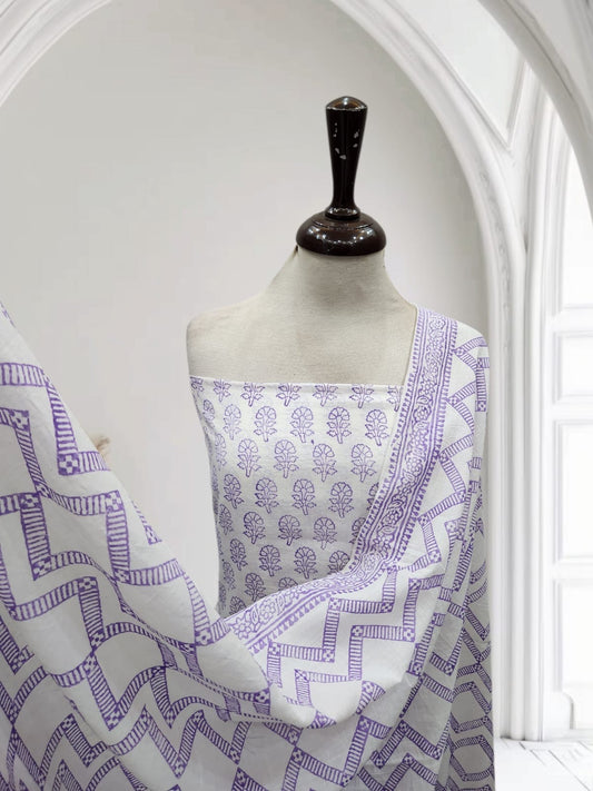 Lawn acrament block print 2pc