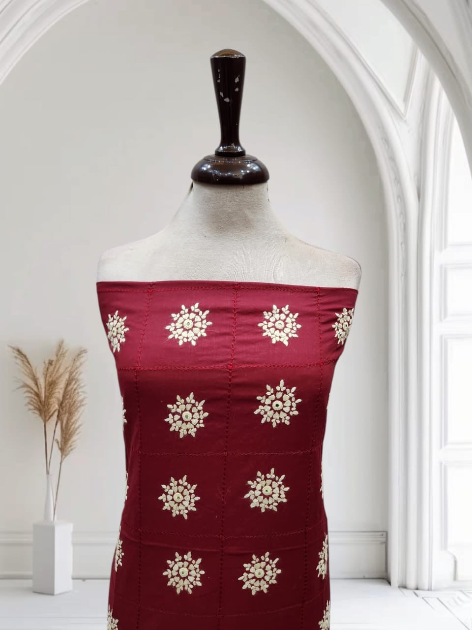 Tarkashi lawn hand embroidered shirt