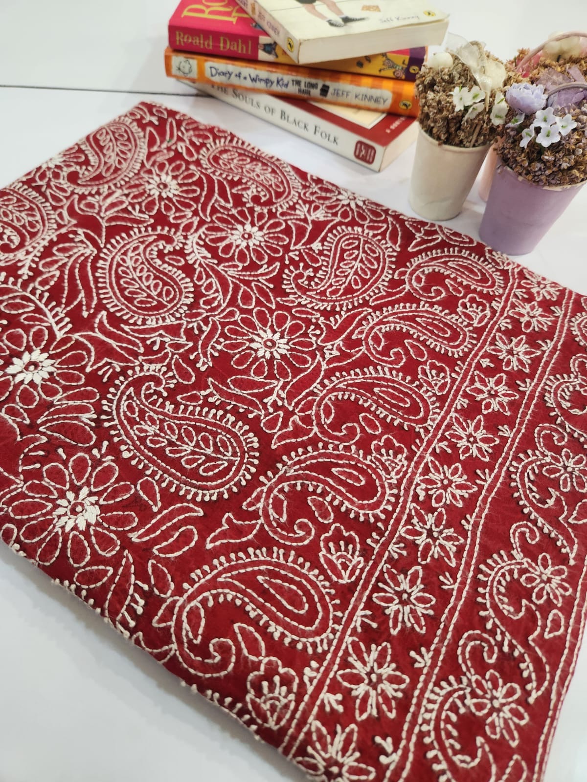 Lawn hand embroidered Jaal shirt