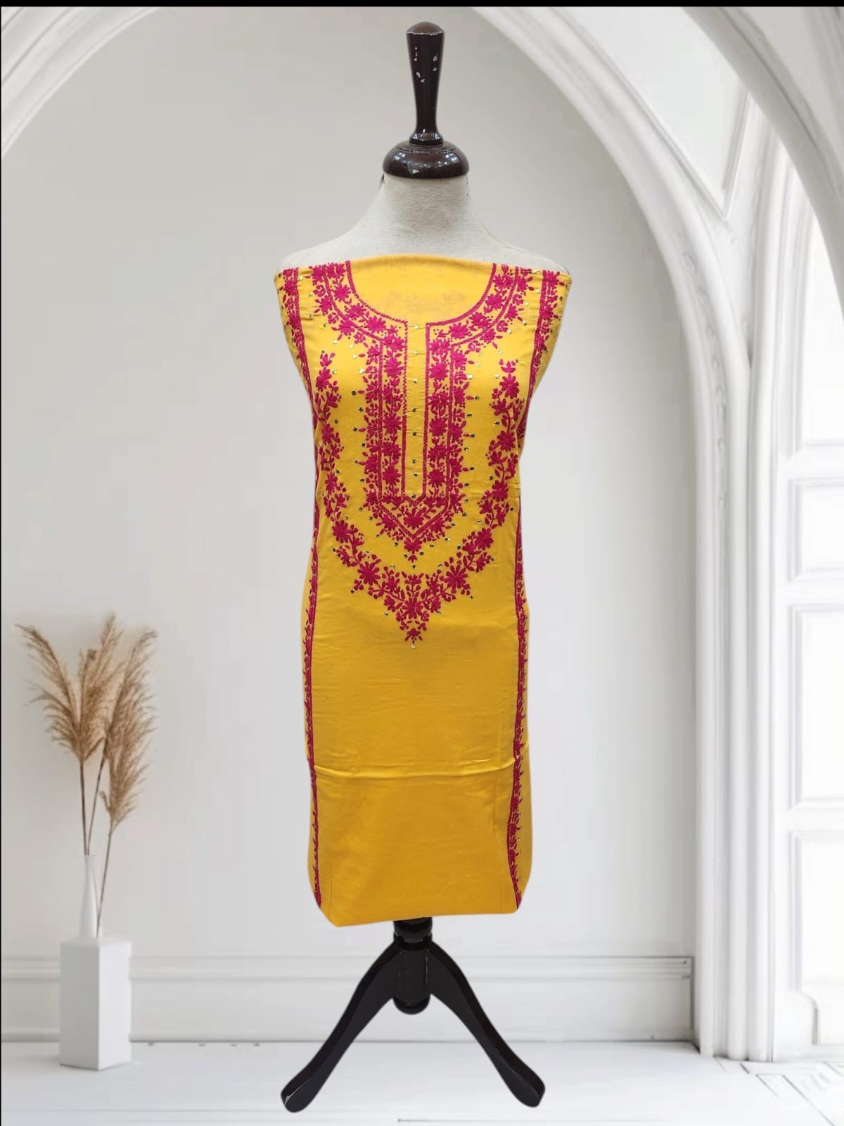 Lawn Handmade Mukesh with thread 🧵 work Shirt