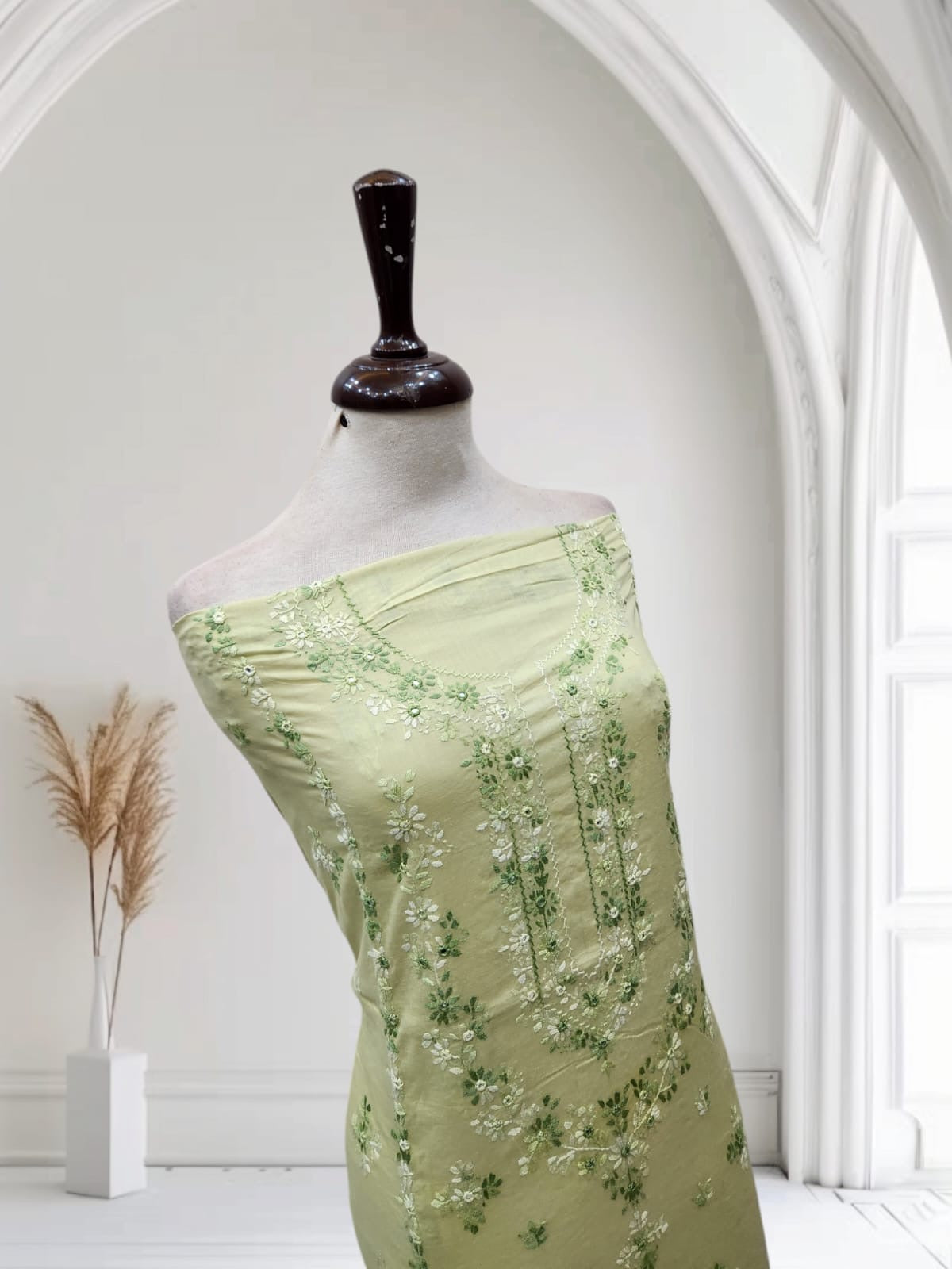Lawn hand embroidered shirt