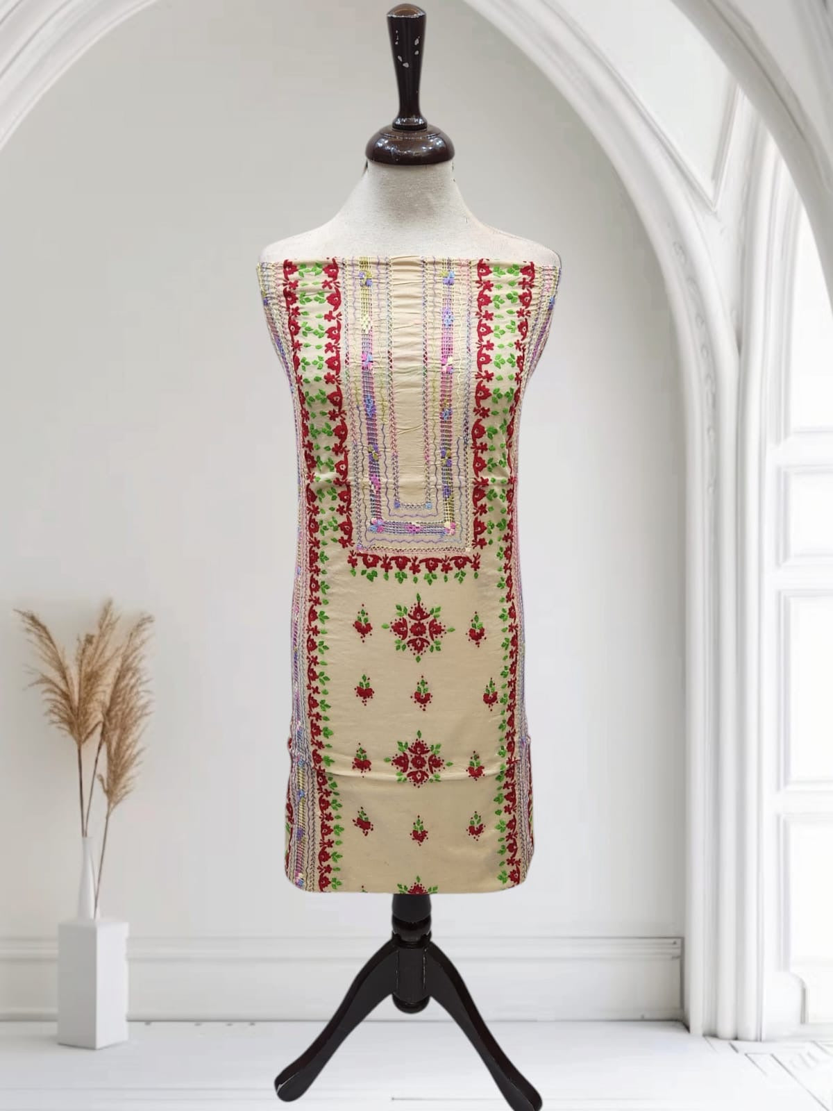 Tarkashi lawn hand embroidered shirt