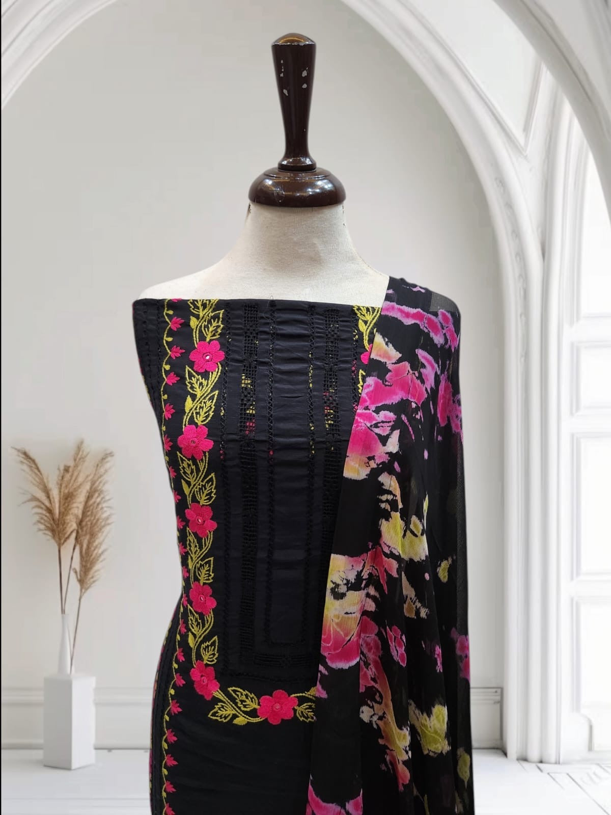 Rare Black beauty Raw Silk 2pc