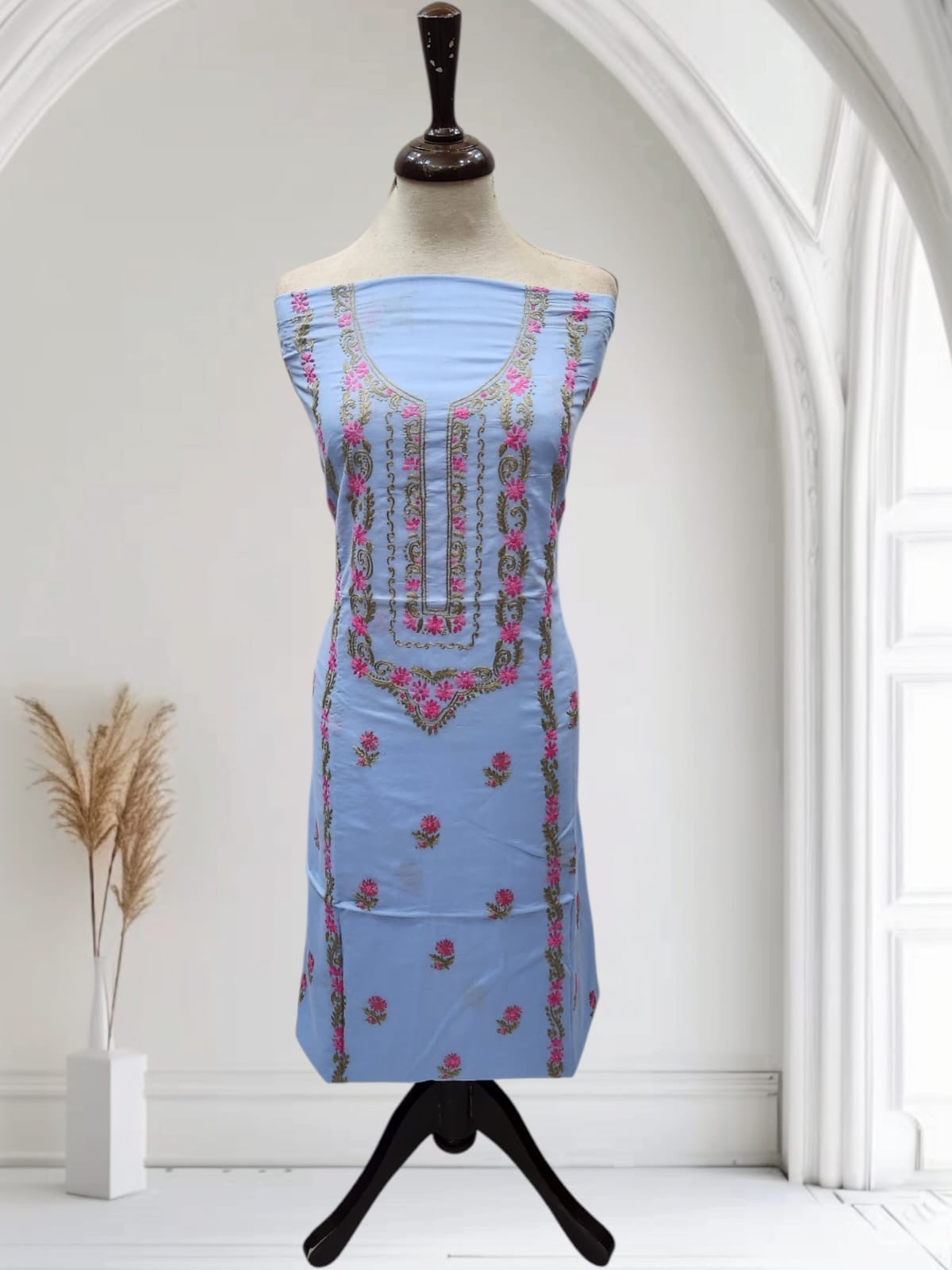 Lawn hand embroidered shirt