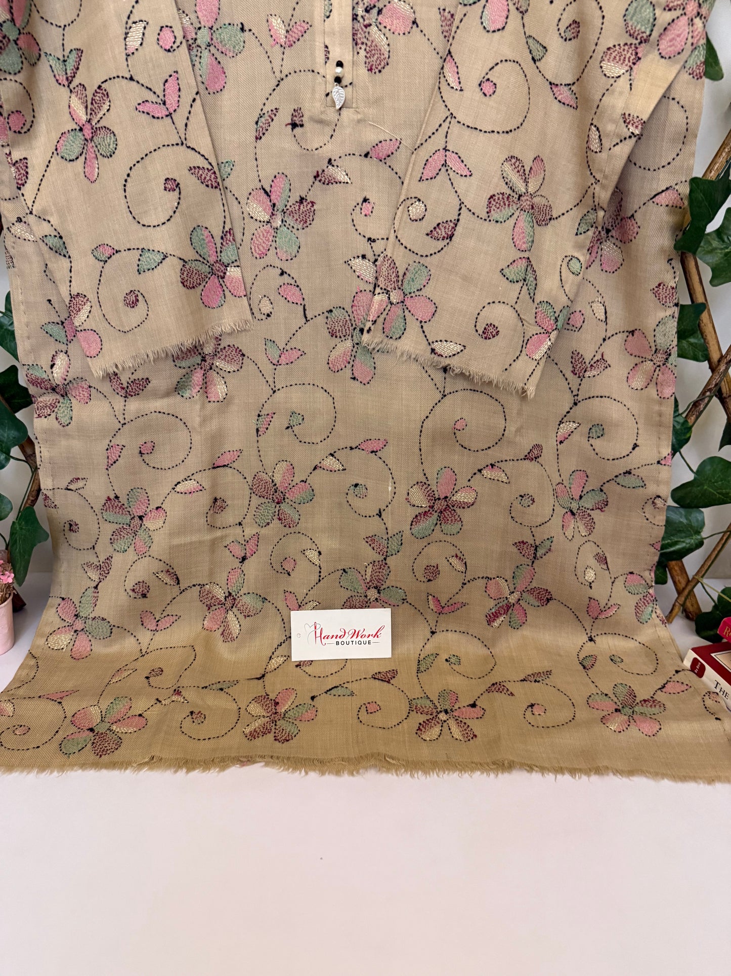 Pashmina kantha kurta size x-large