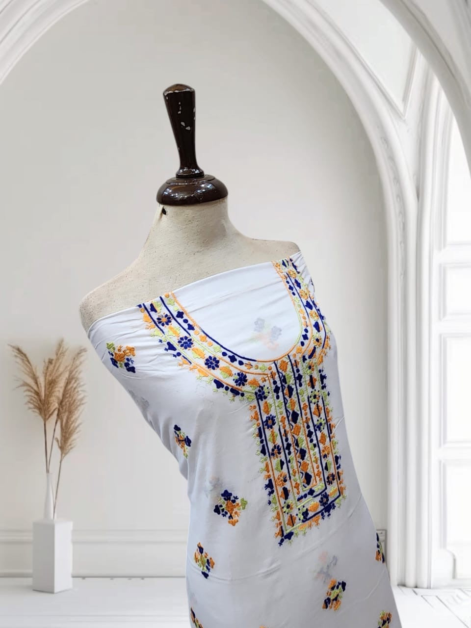 Lawn hand embroidered shirt