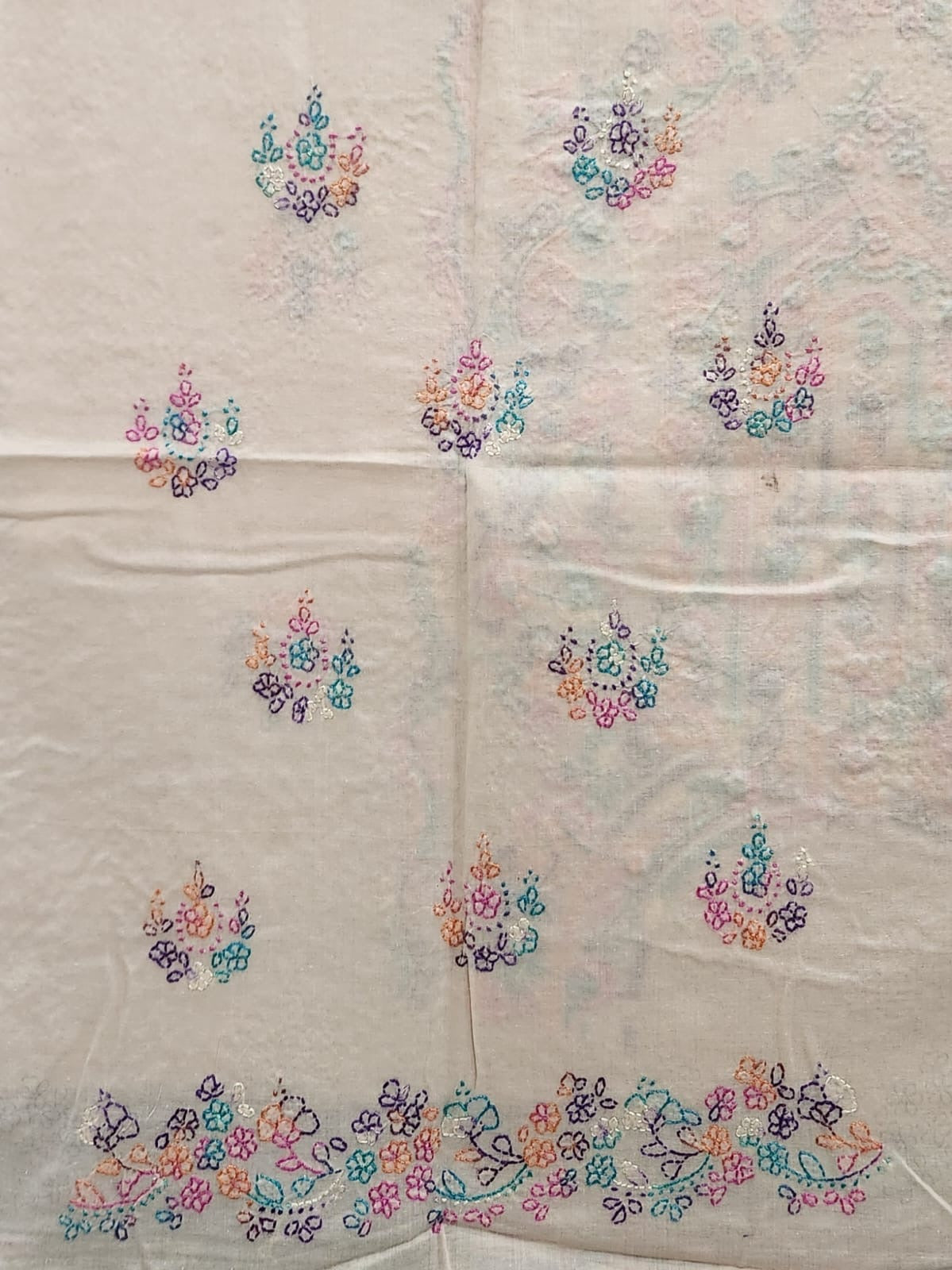 Lawn hand embroidered shirt