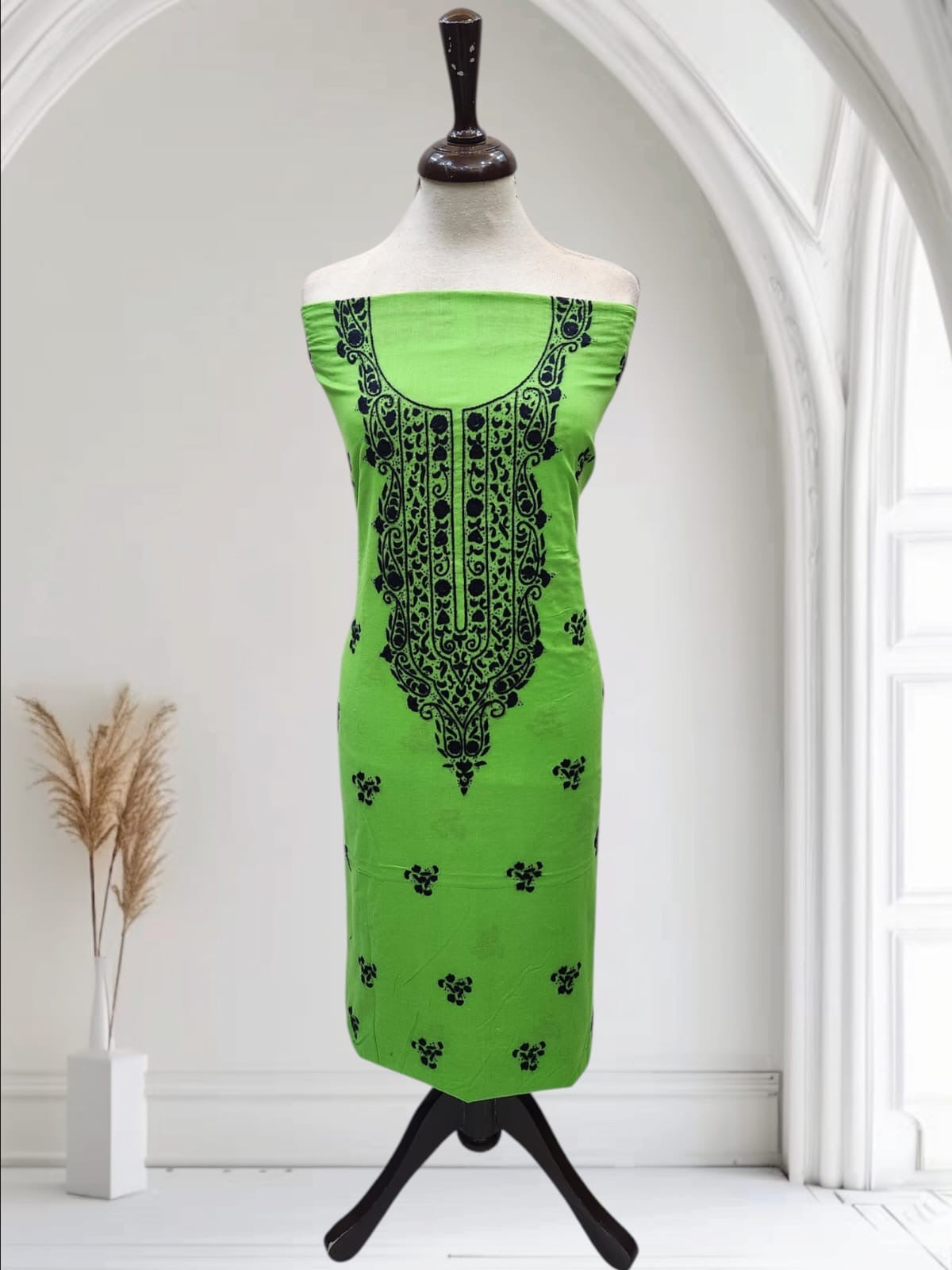 Indian shade lawn hand embroidered shirt