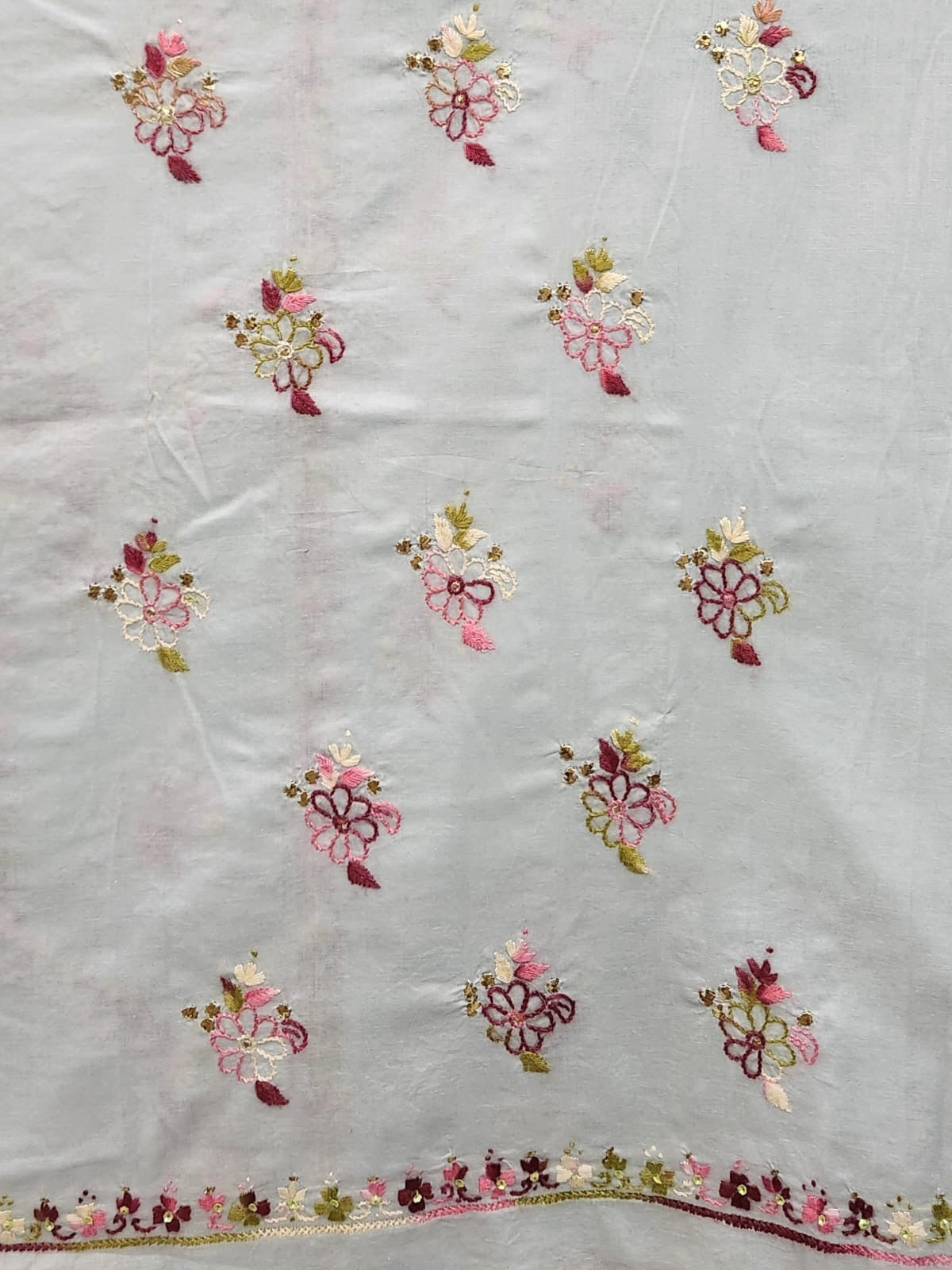 Mukesh lawn hand embroidered shirt