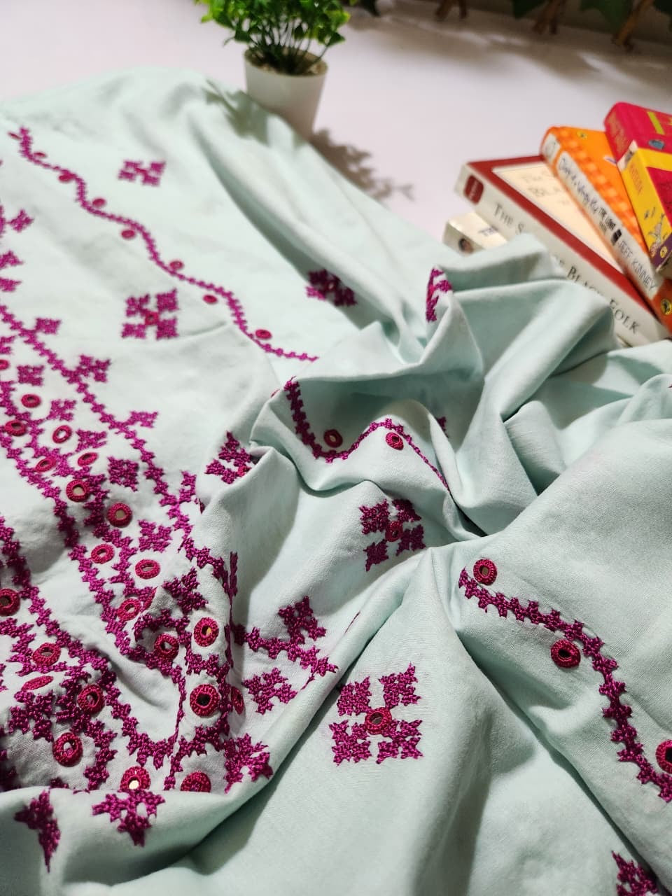 Lawn Sindhi hand embroidered shirt