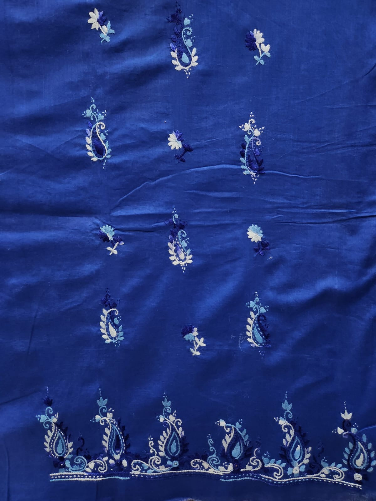 Most demanding shade lawn hand embroidered shirt
