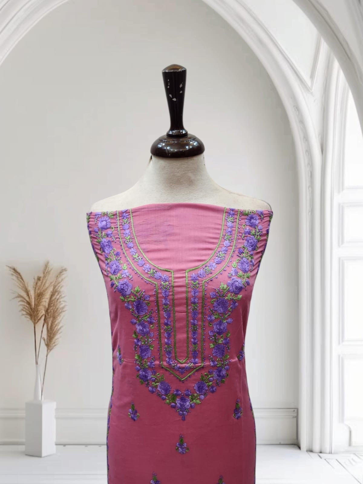 Lawn hand embroidered shirt