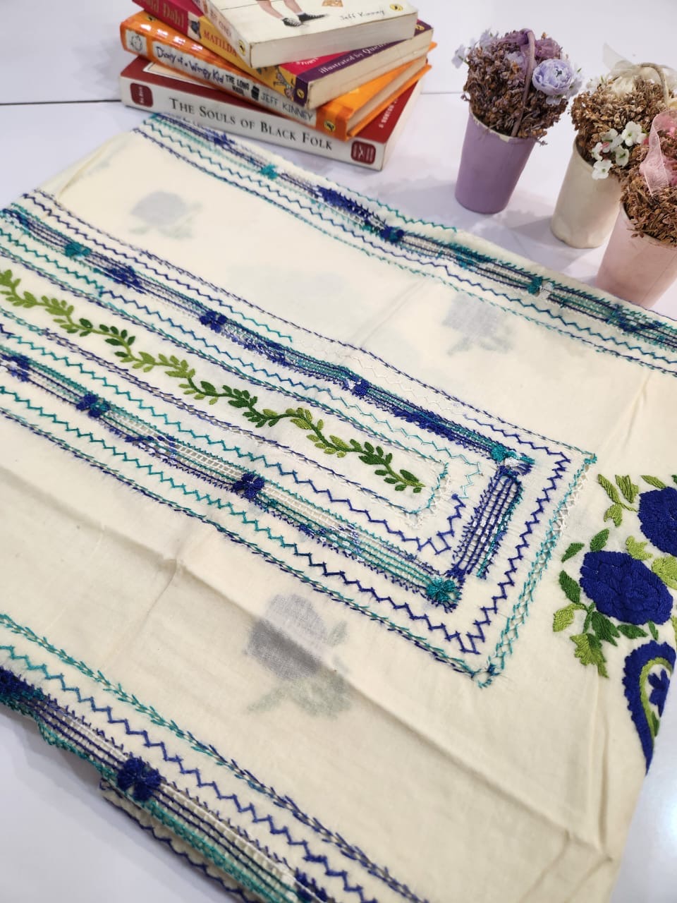 Tarkashi lawn hand embroidered shirt