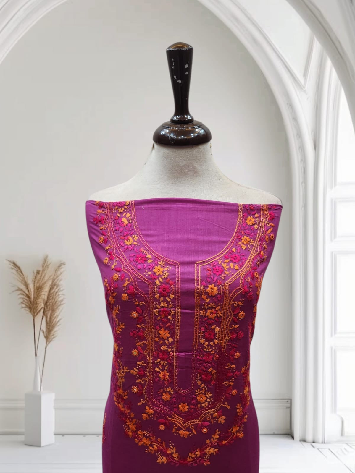 Lawn hand embroidered shirt