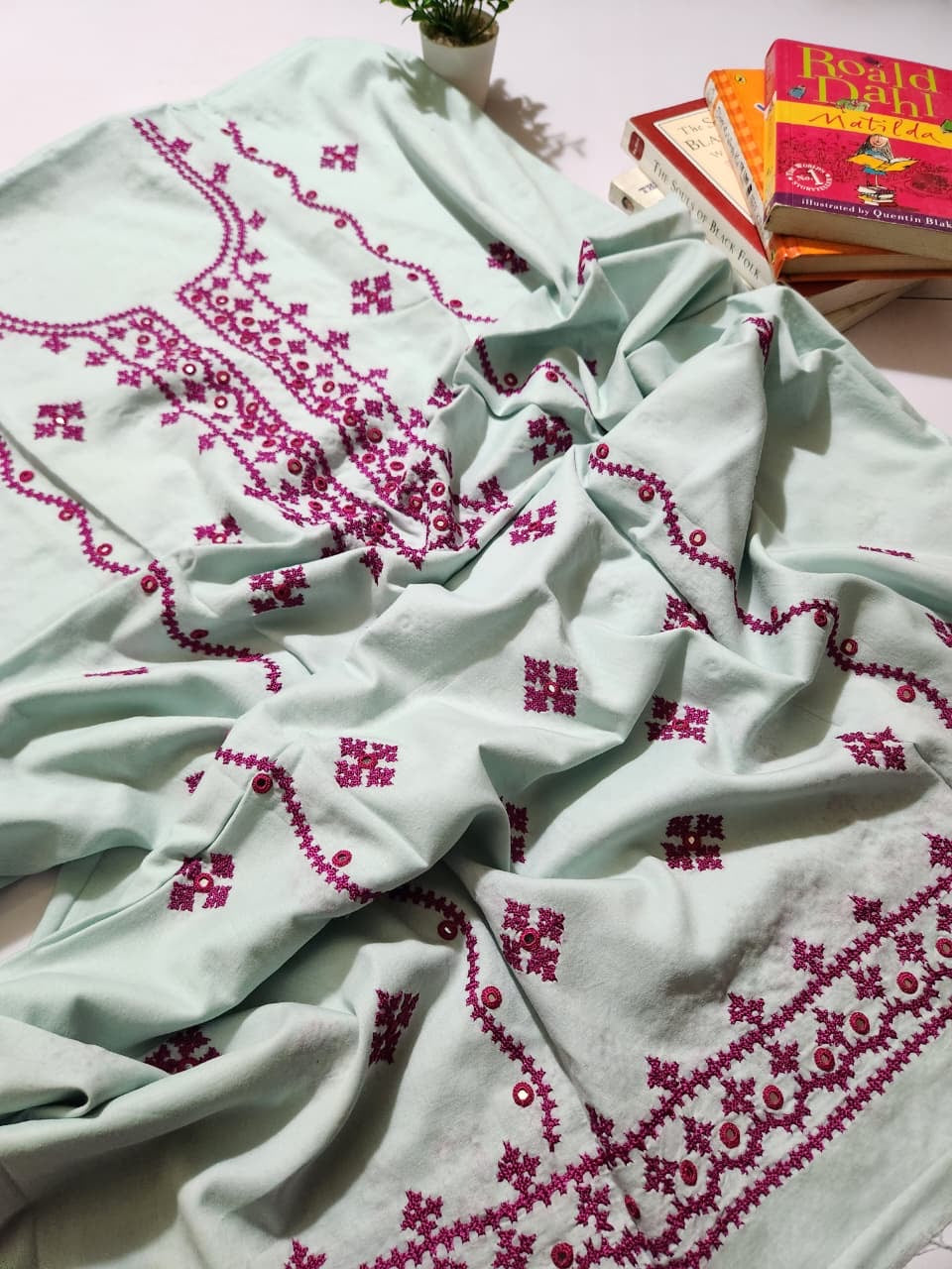 Lawn Sindhi hand embroidered shirt