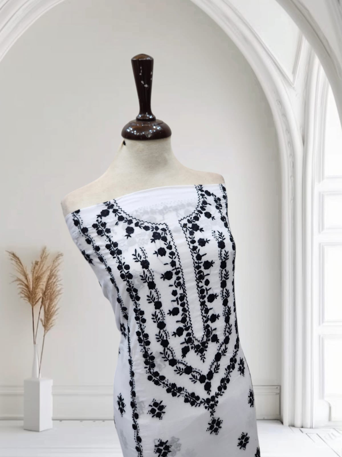 Beautiful lawn hand embroidered shirt