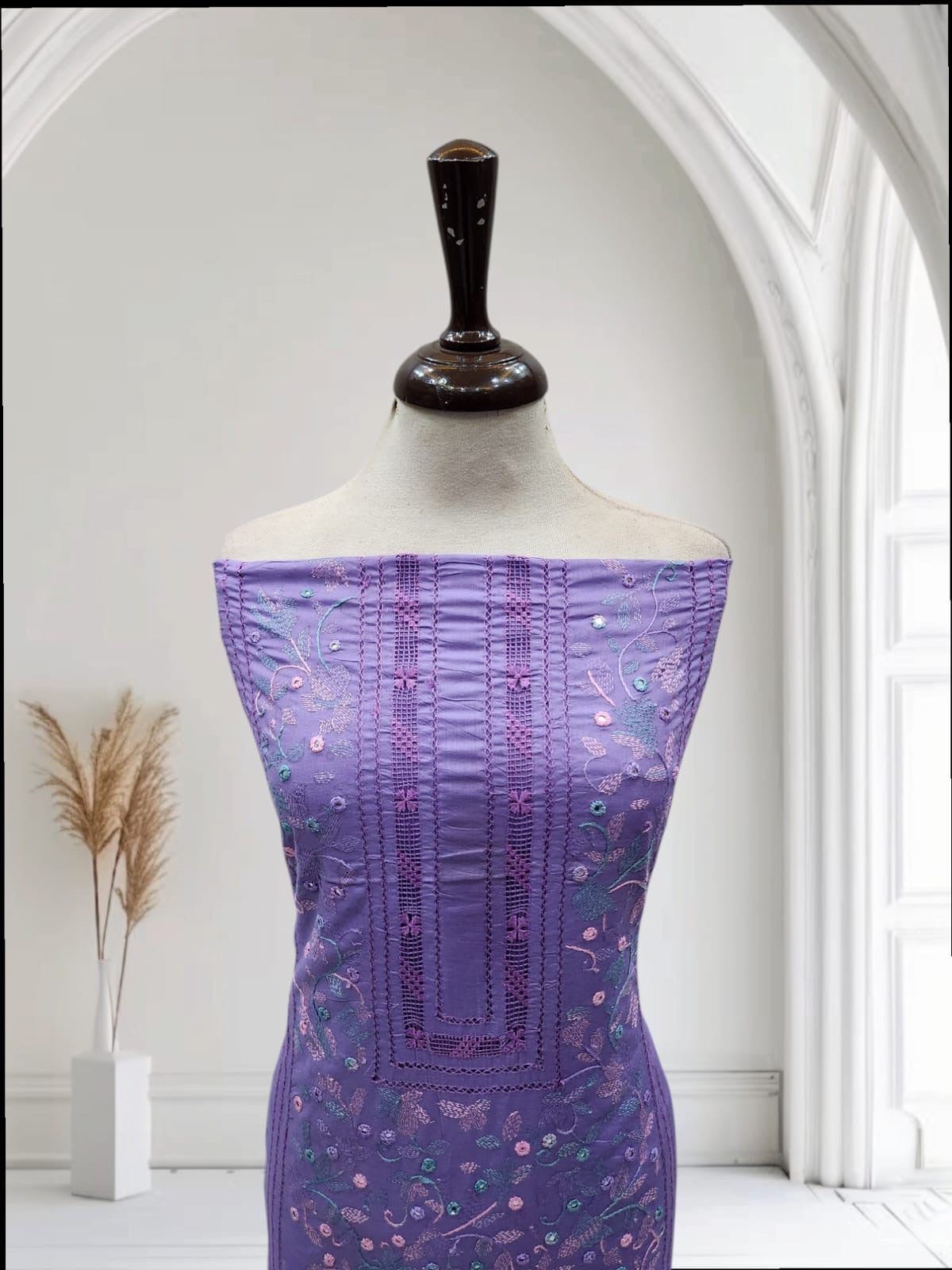 Tarkashi kanthakari lawn hand embroidered shirt