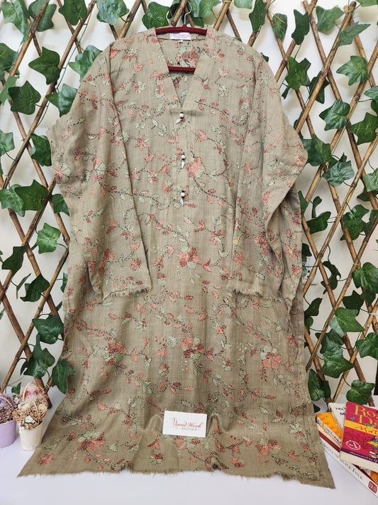 Pashmina kantha kari kurta size XL
