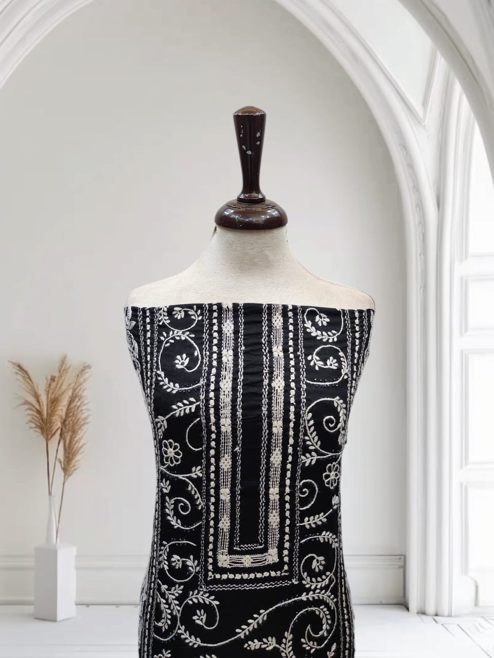 Tarkashi lawn hand embroidered jaal shirt