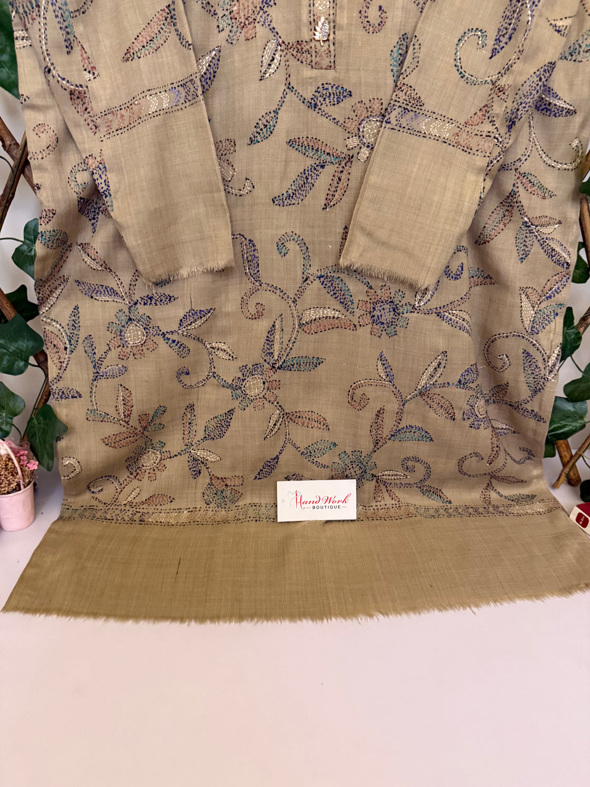 Pashmina kantha kurta size X-Large