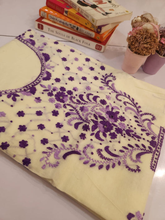 Lawn hand embroidered shirt