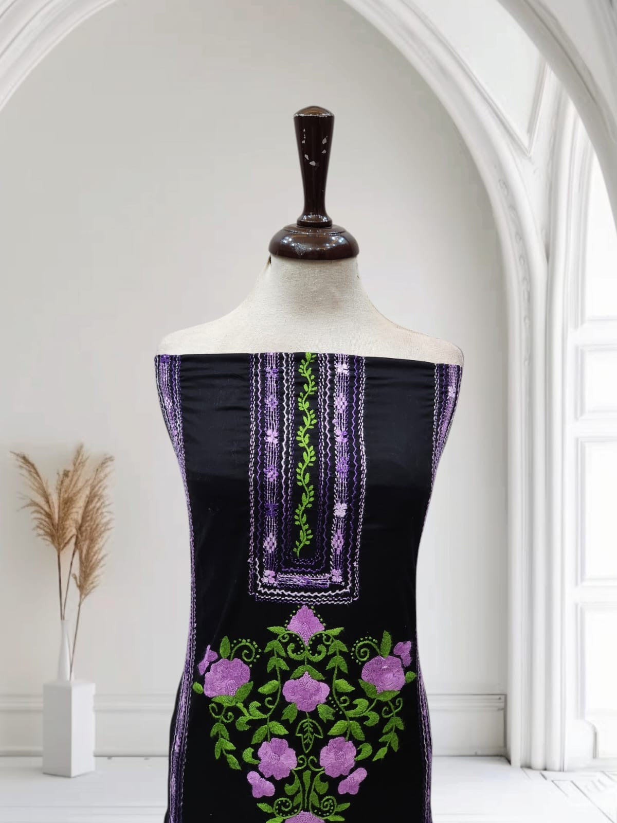 Tarkashi lawn hand embroidered shirt