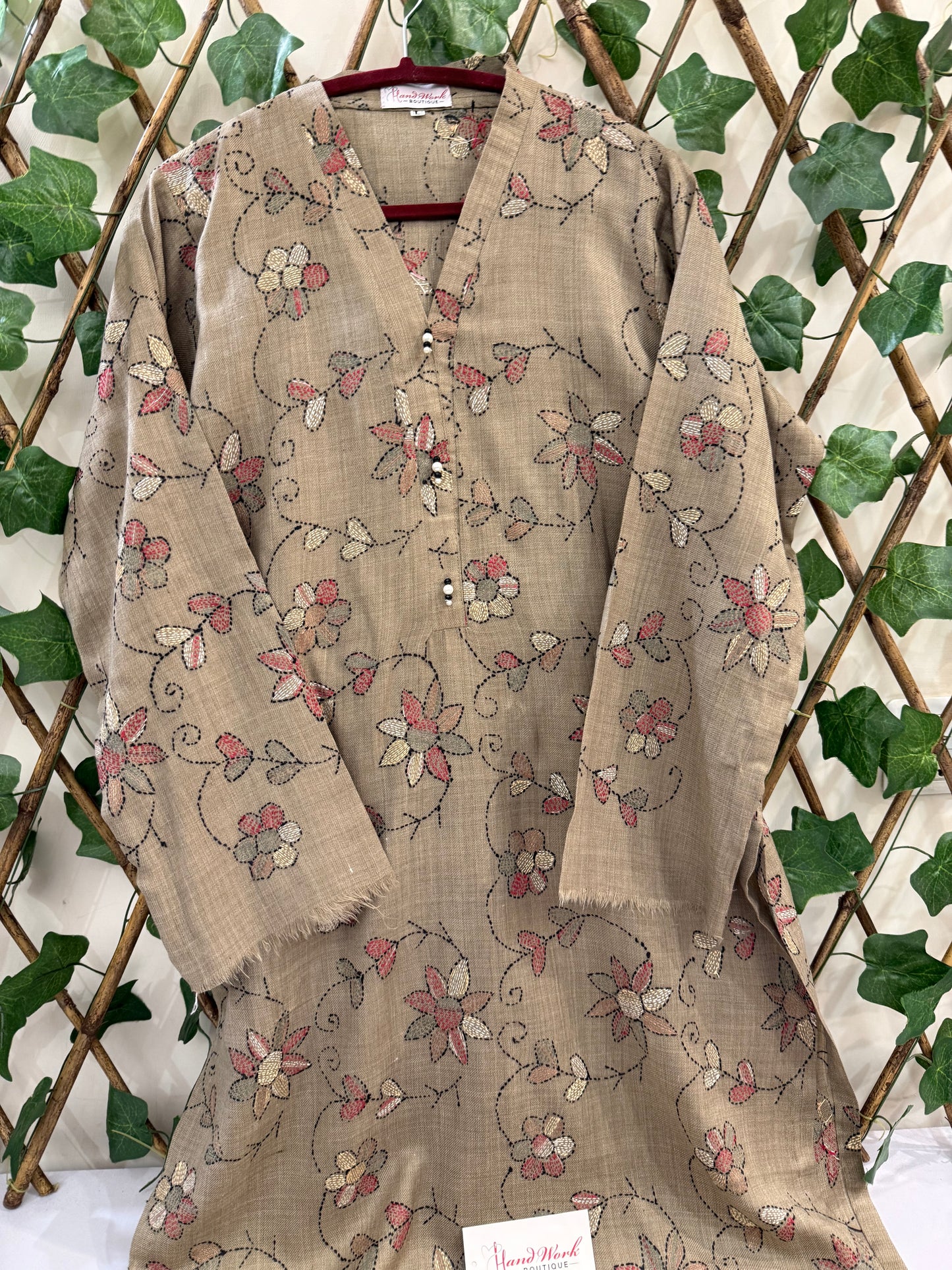 Pashmina Kantha kurta size Large