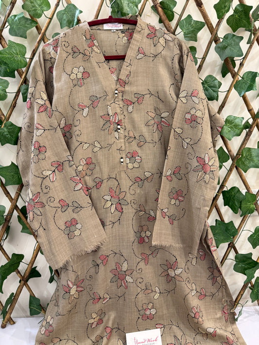 Pashmina Kantha kurta size Large