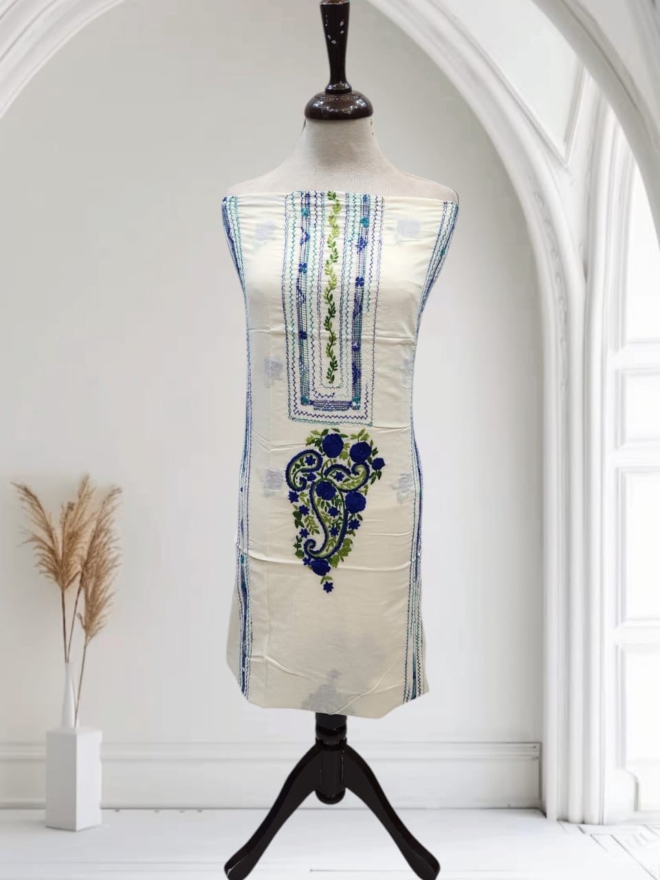 Tarkashi lawn hand embroidered shirt