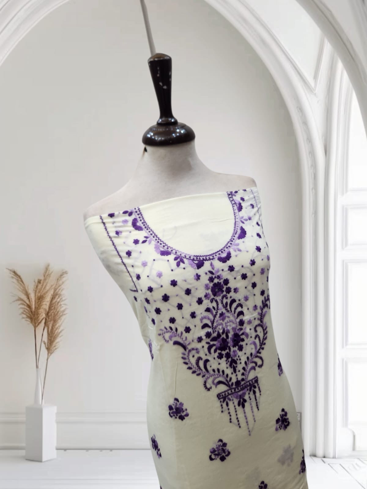 Lawn hand embroidered shirt