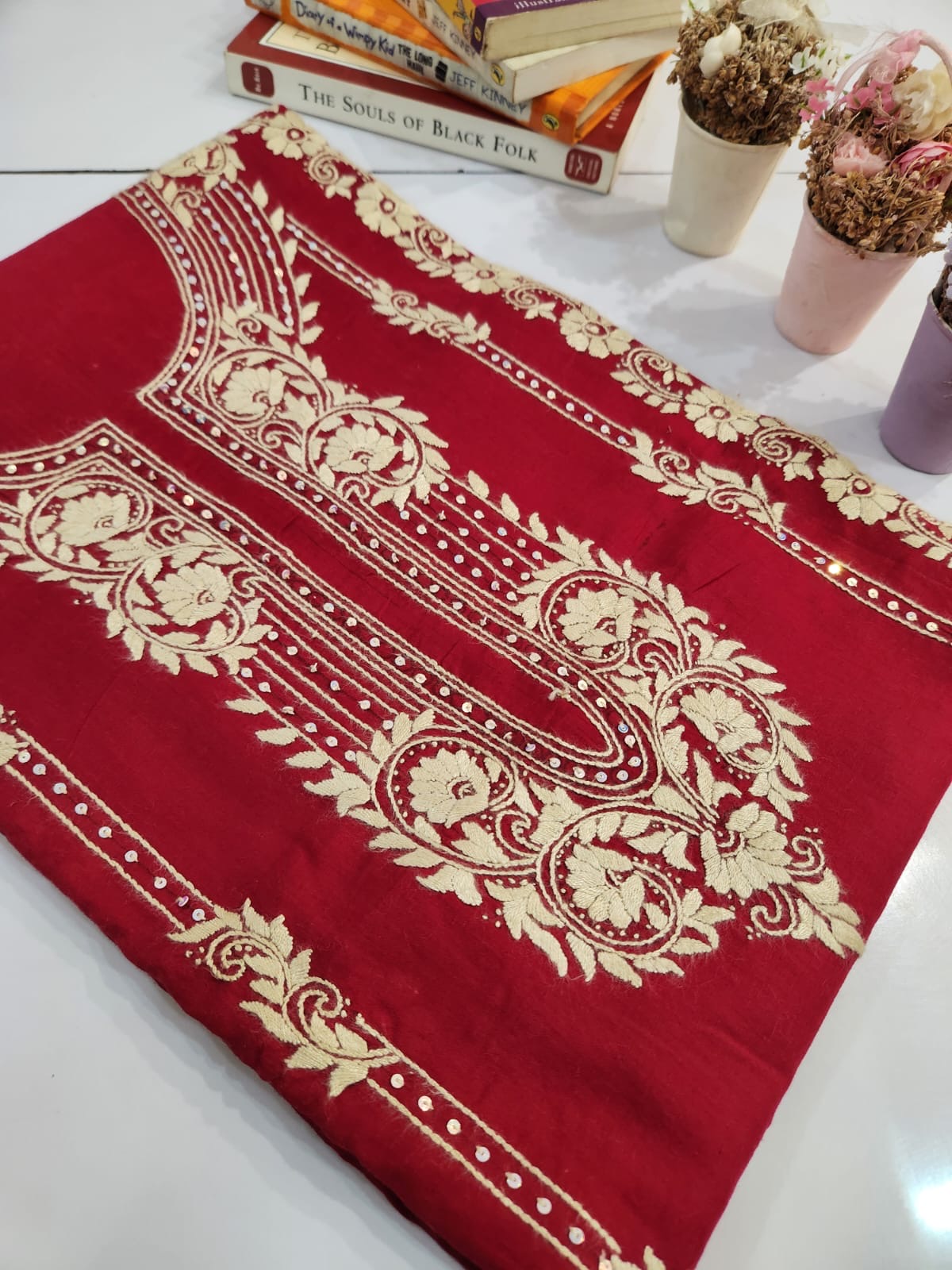 Rare premier quality lawn hand embroidered shirt