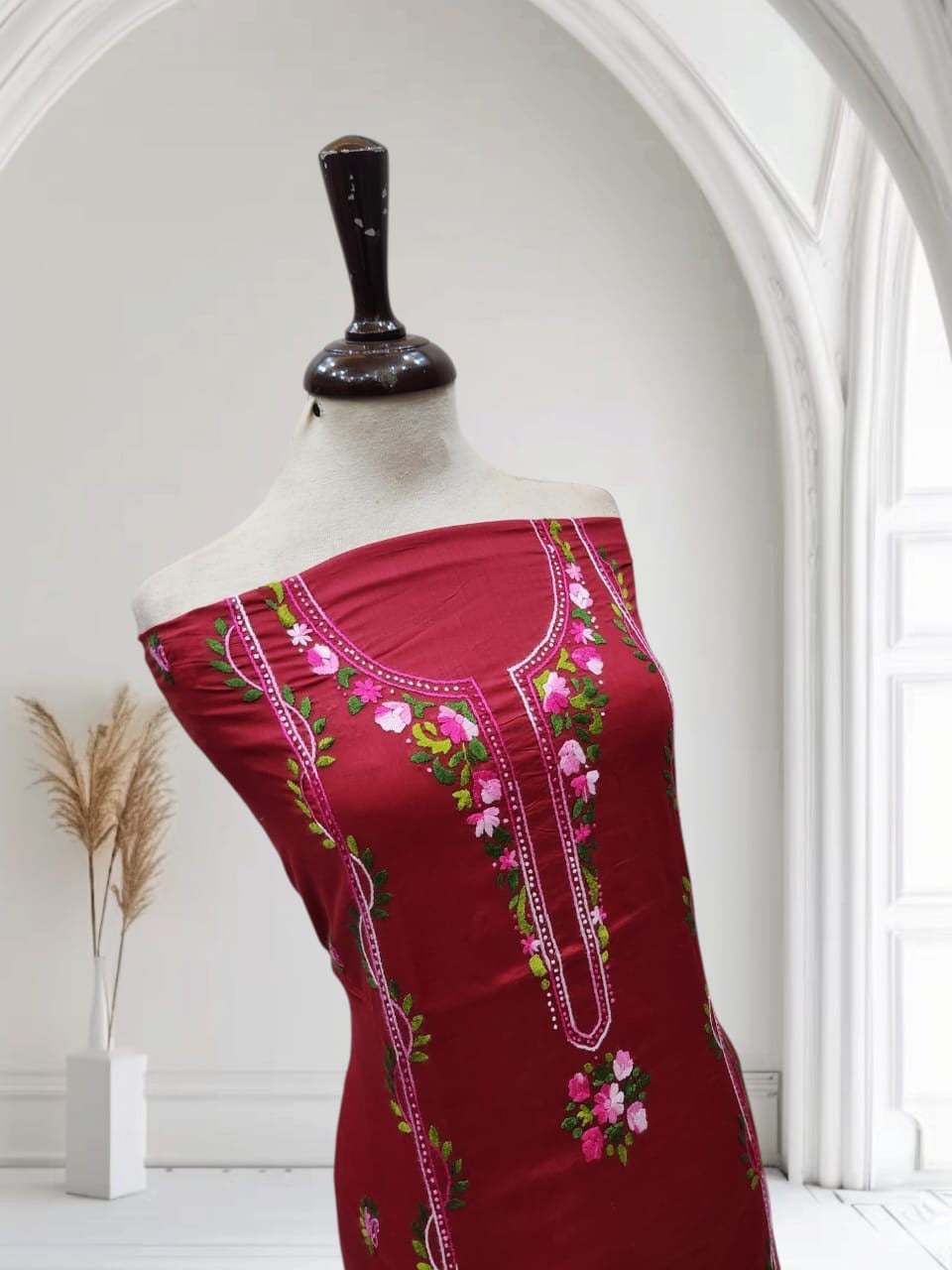 Premium lawn hand embroidered shirt