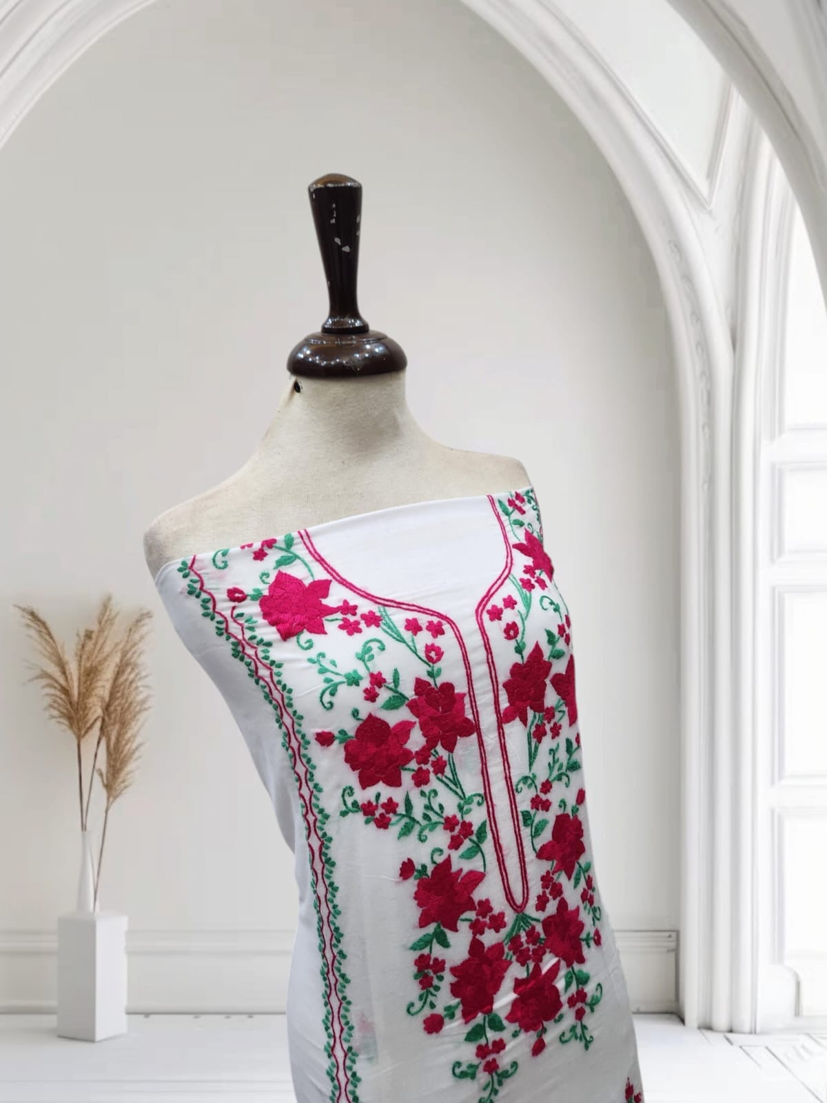 Lawn hand embroidered shirt