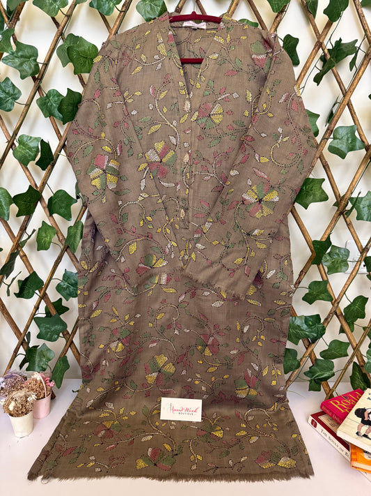 Pashmina kantha Kurta size medium