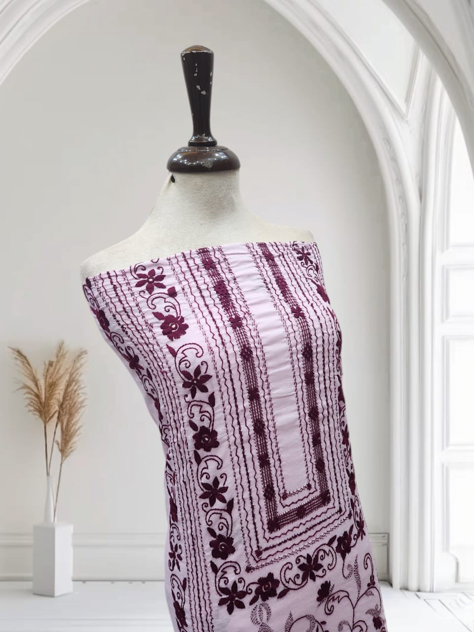 Tarkashi lawn hand embroidered shirt