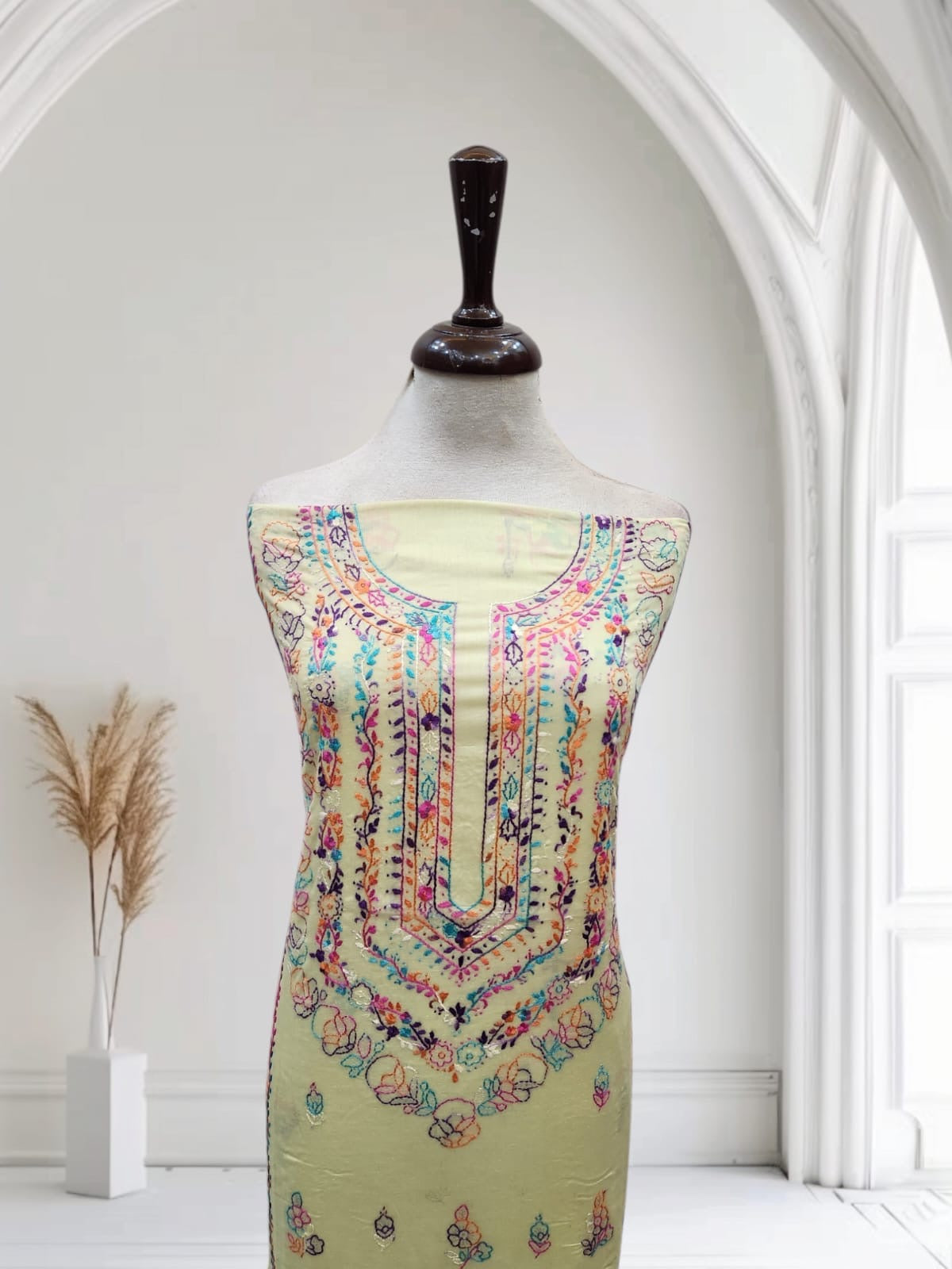 Master piece lawn hand embroidered shirt