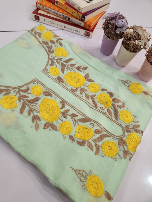 Lawn hand embroidered shirt