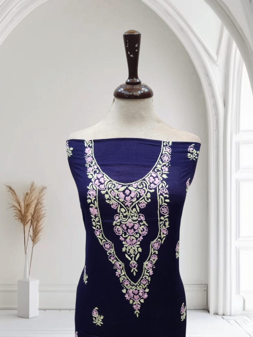 Lawn hand embroidered shirt
