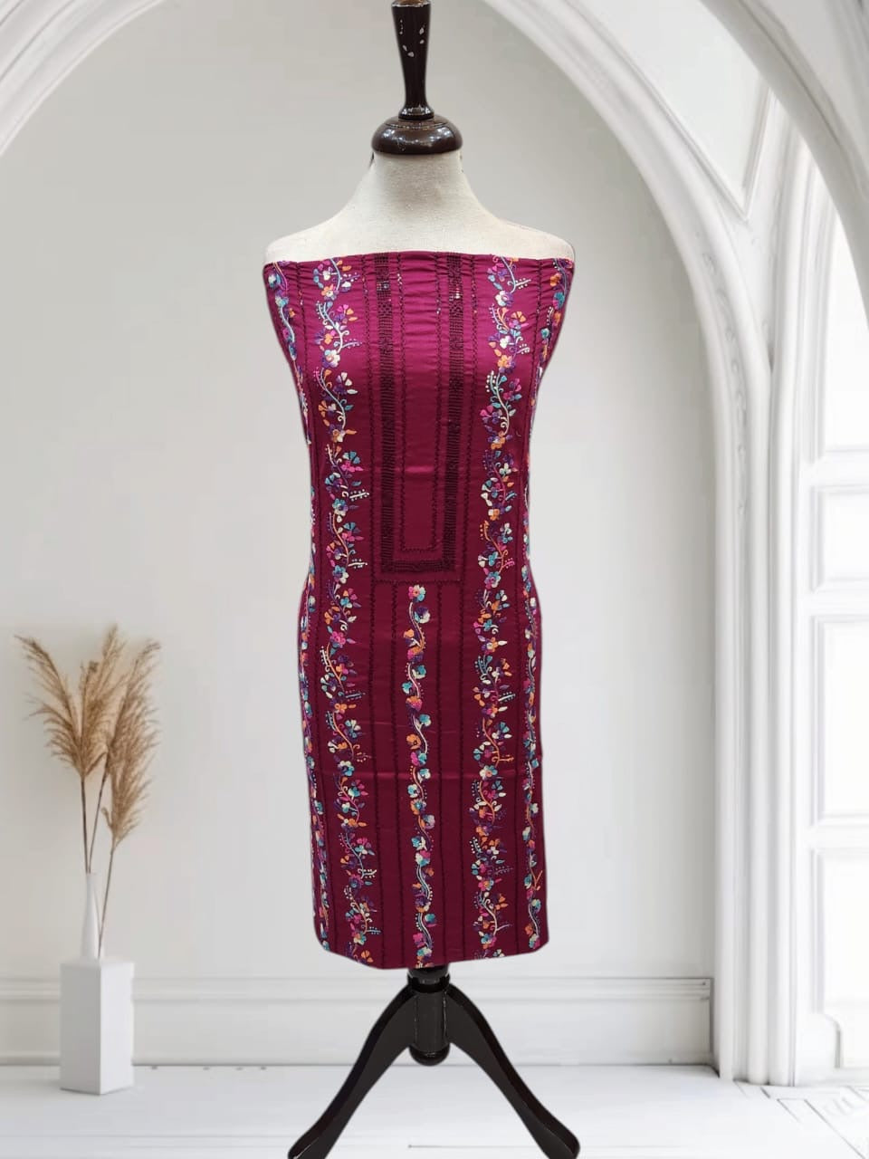 Exclusive Tarkashi lawn hand embroidered shirt