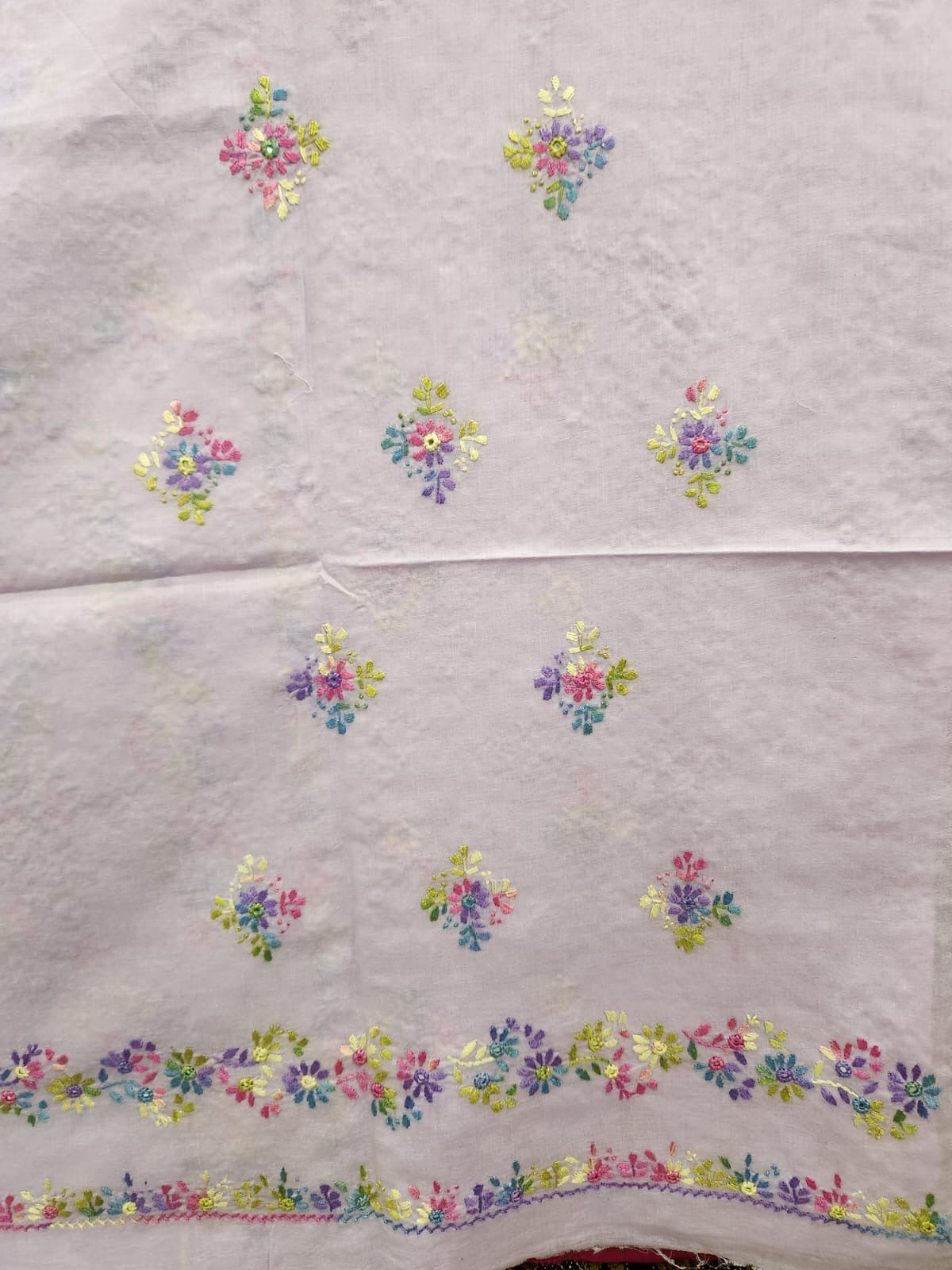 Lawn hand embroidered shirt