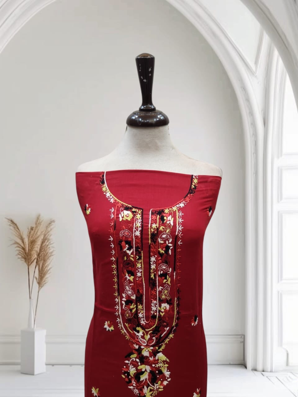 Lawn hand embroidered shirt