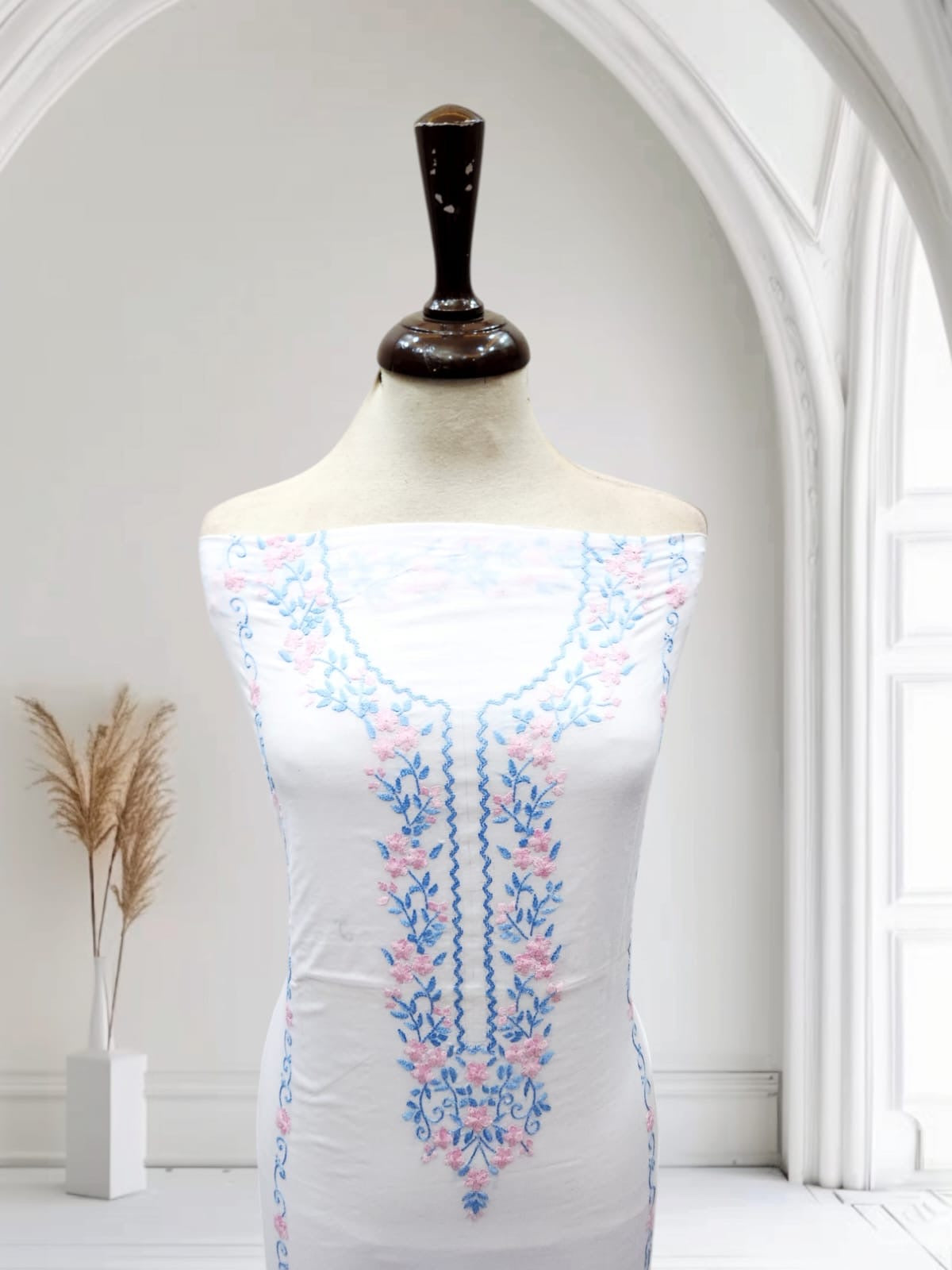 Lawn hand embroidered shirt