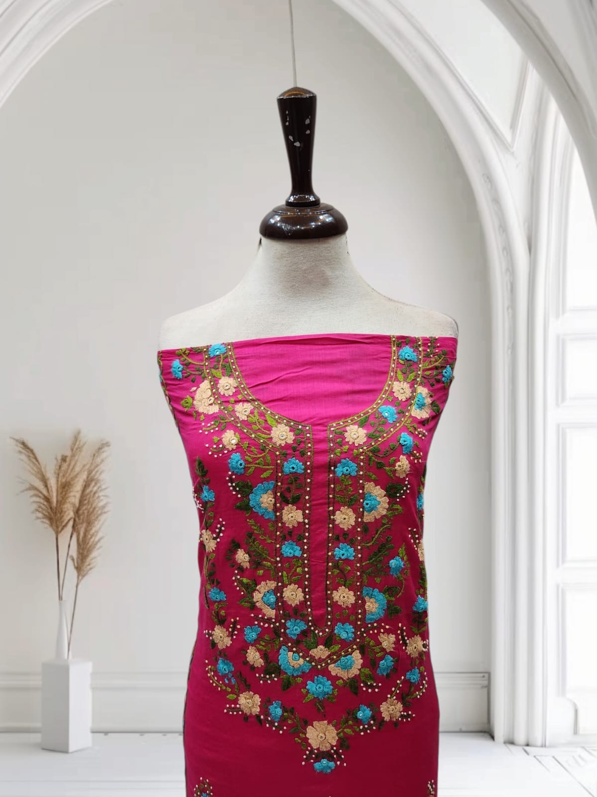 Heavy embroidered lawn hand embroidered shirt