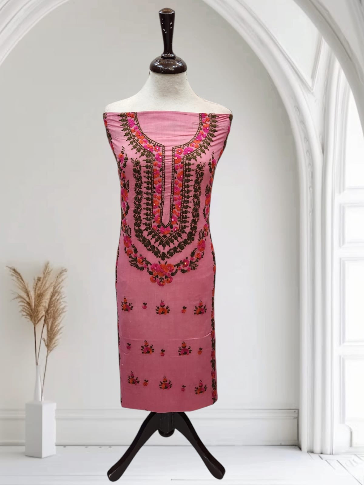 Heavy embroidered lawn shirt