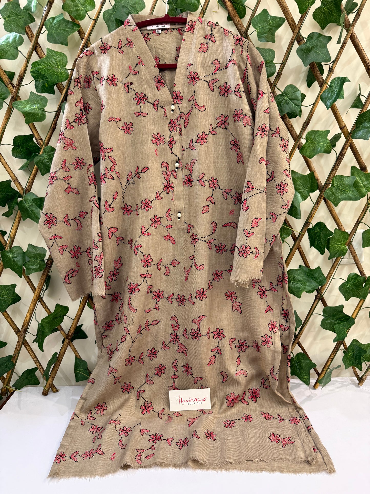 Pashmina kantha kurta size medium